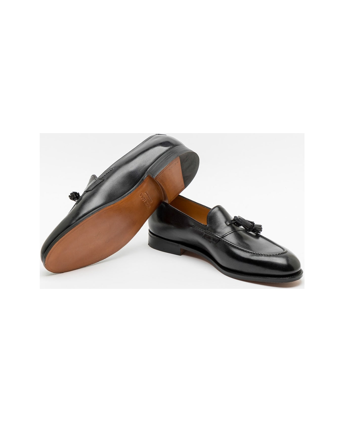 John Lobb Callington Black Museum Calf Tassel Loafer