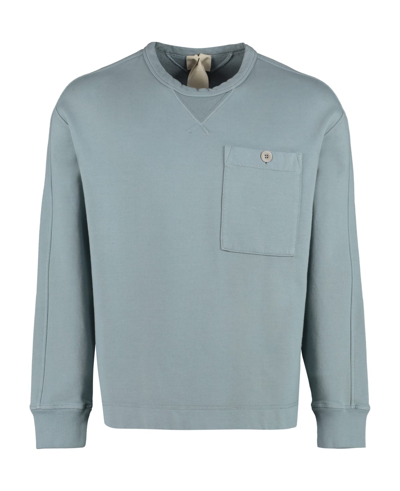 Ten C Cotton Crew-neck Sweatshirt - grey