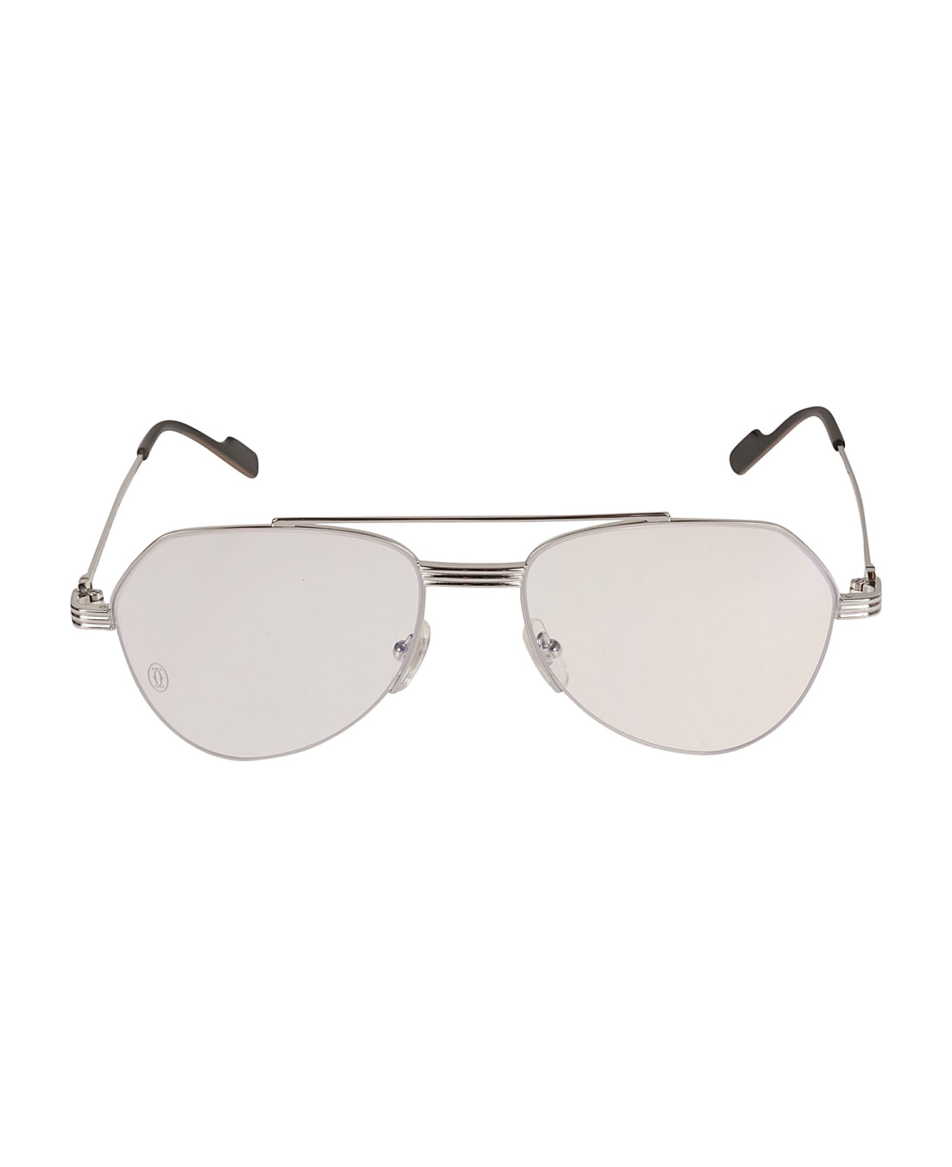 Cartier Eyewear Aviator Transparent Frame - Silver アイウェア
