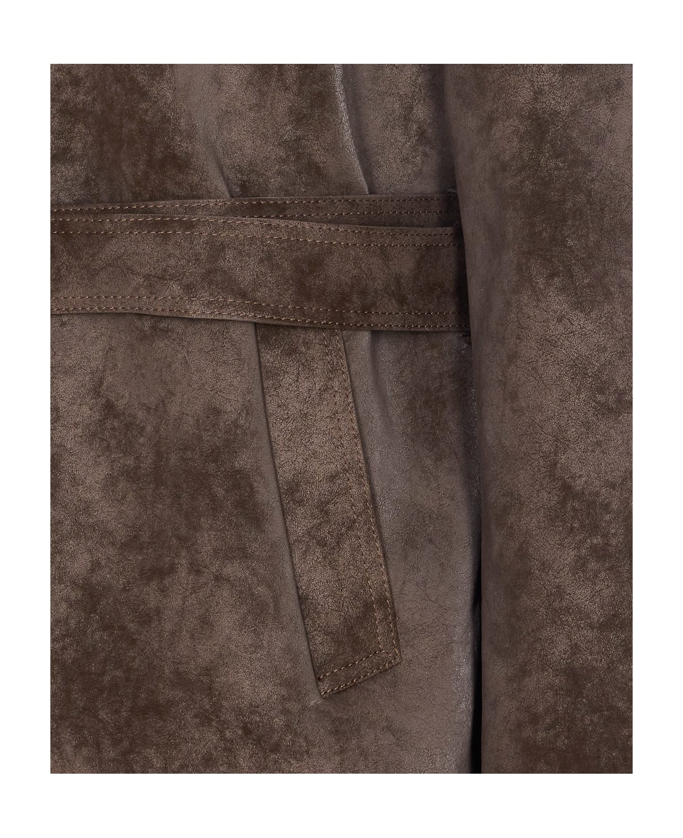 S.W.O.R.D 6.6.44 Long Fake Fur Coat - Brown