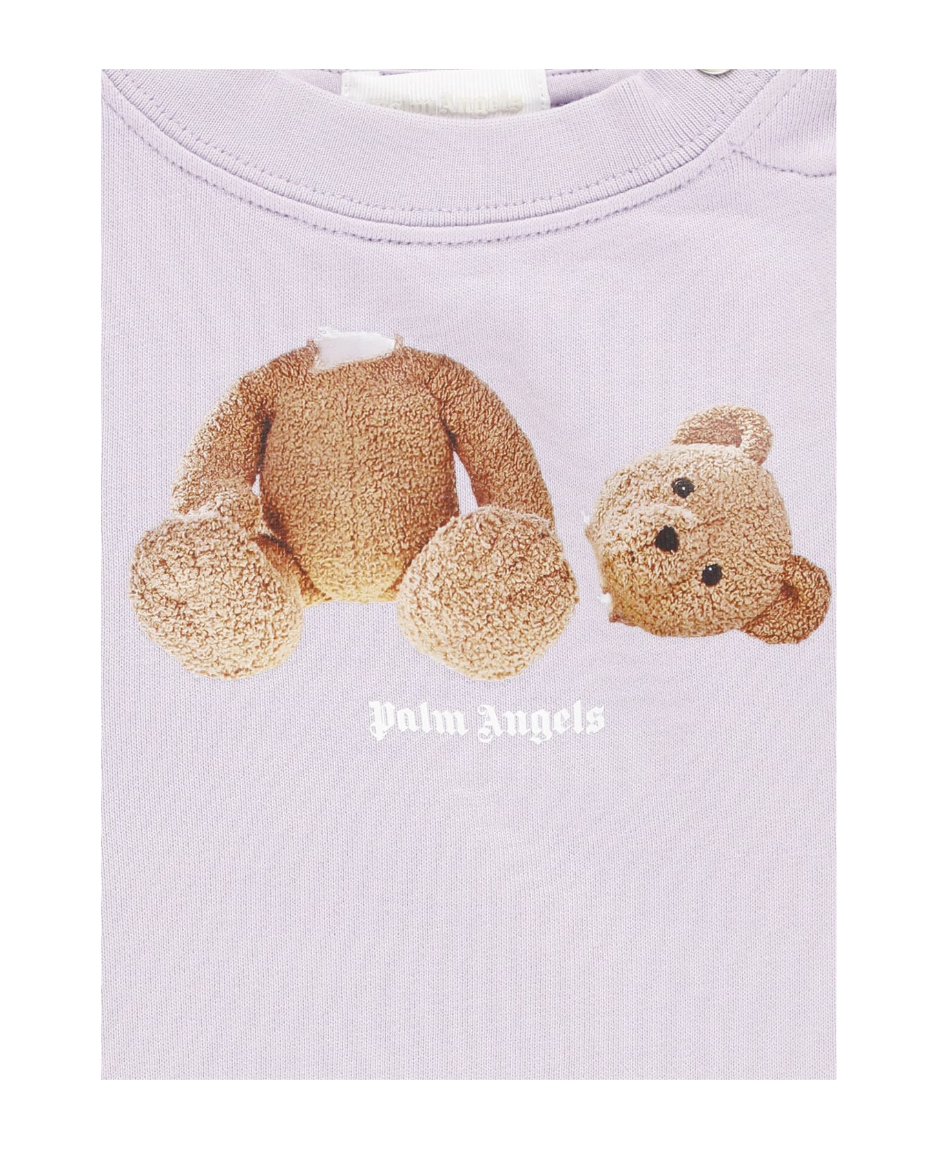 Palm Angels Bear Crew Sweatshirt - Purple