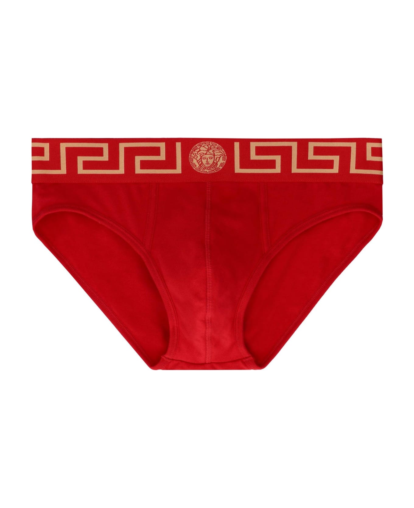 Versace Greca Band Briefs - RED