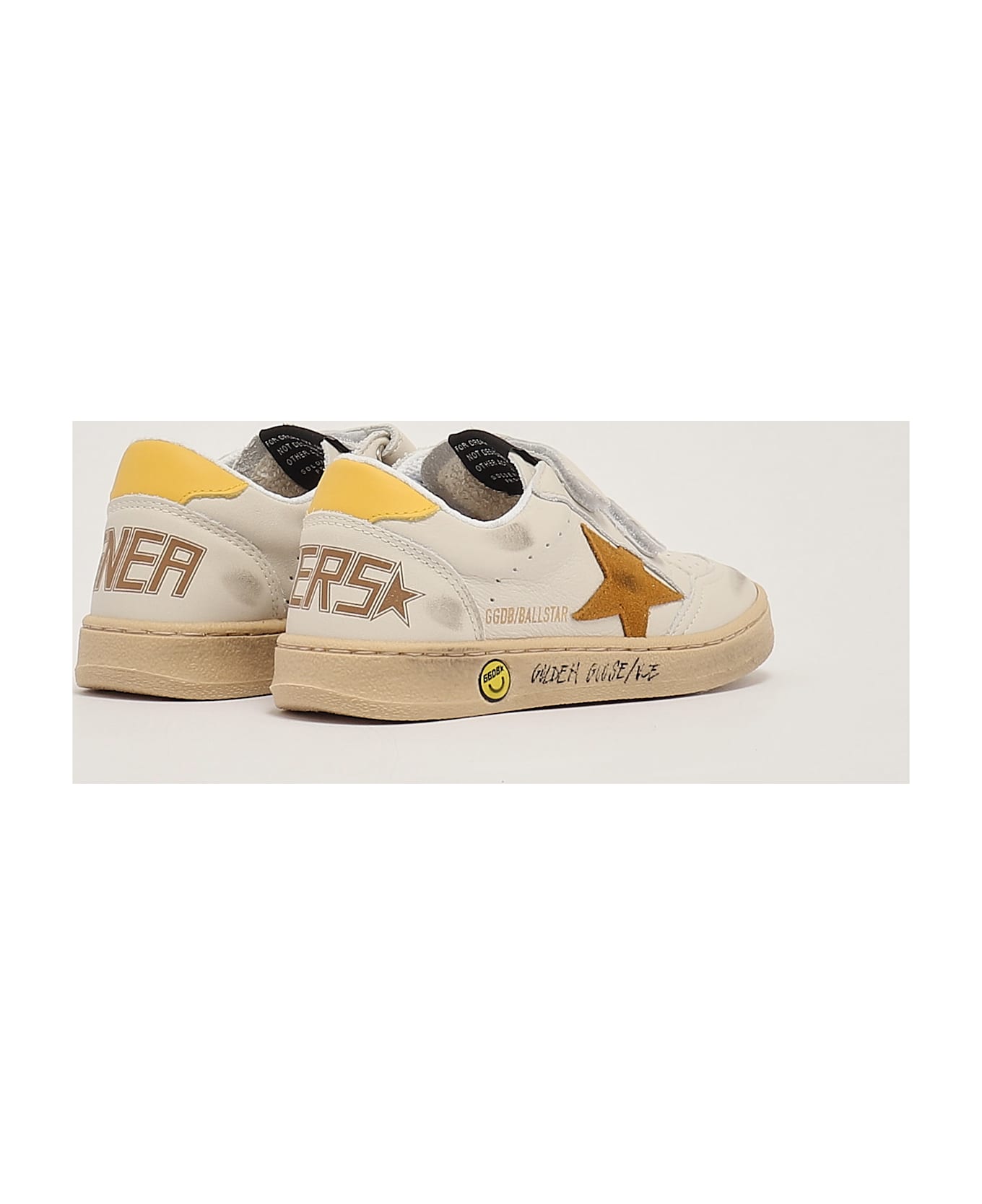 Golden Goose Ballstar Sneaker - BIANCO-OCRA