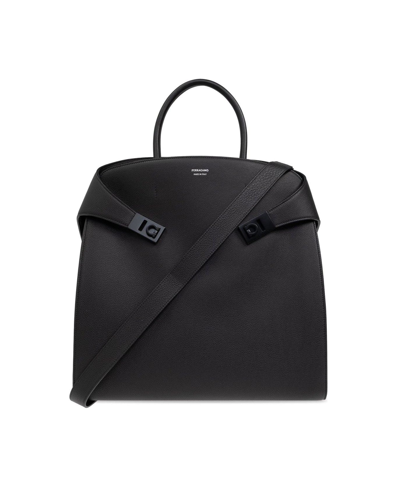 Ferragamo Hug Tote Bag - BLACK