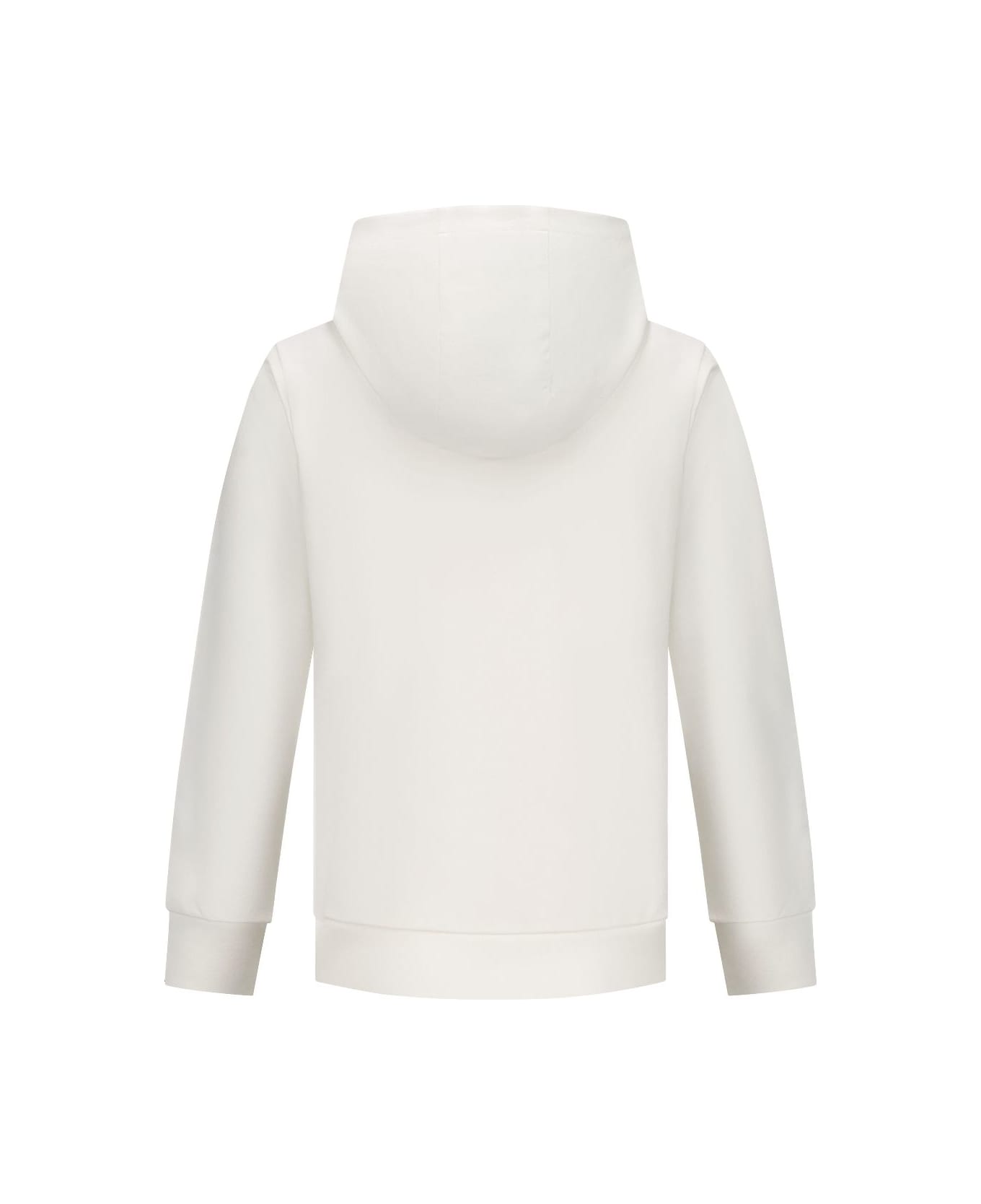 Moncler Enfant Cotton Sweatshirt With Logo And Hood - White