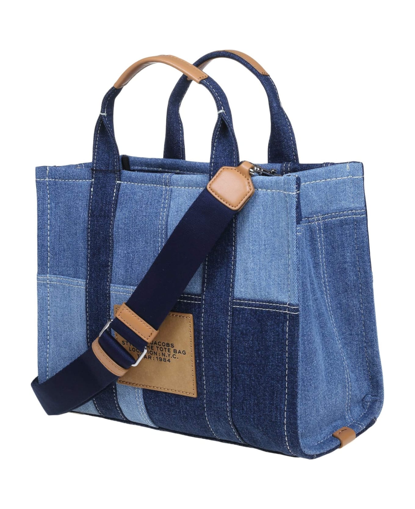 Marc Jacobs The Medium Bag In Blue Denim Jeans - Blue Denim