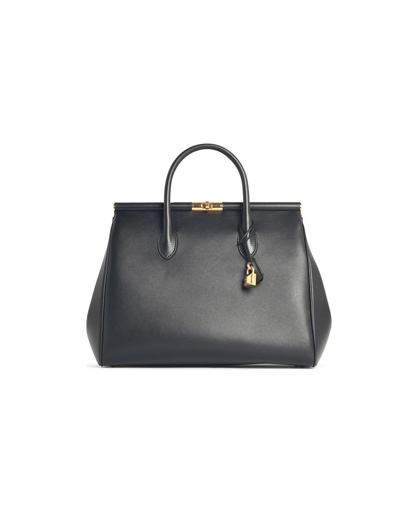 Dolce & Gabbana 'new Sicily' Black Leather Bag - Black
