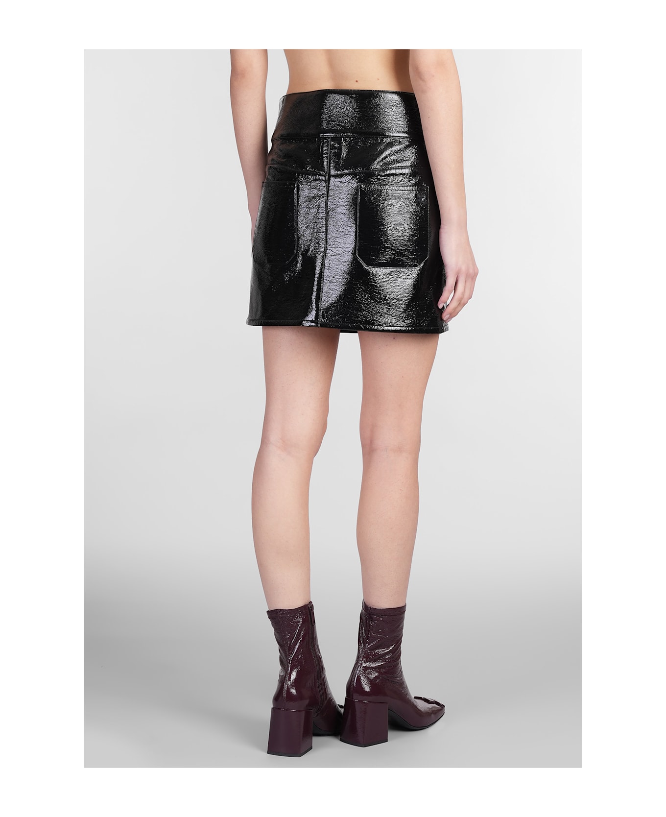 Courrèges Skirt In Black Polyuretan - black