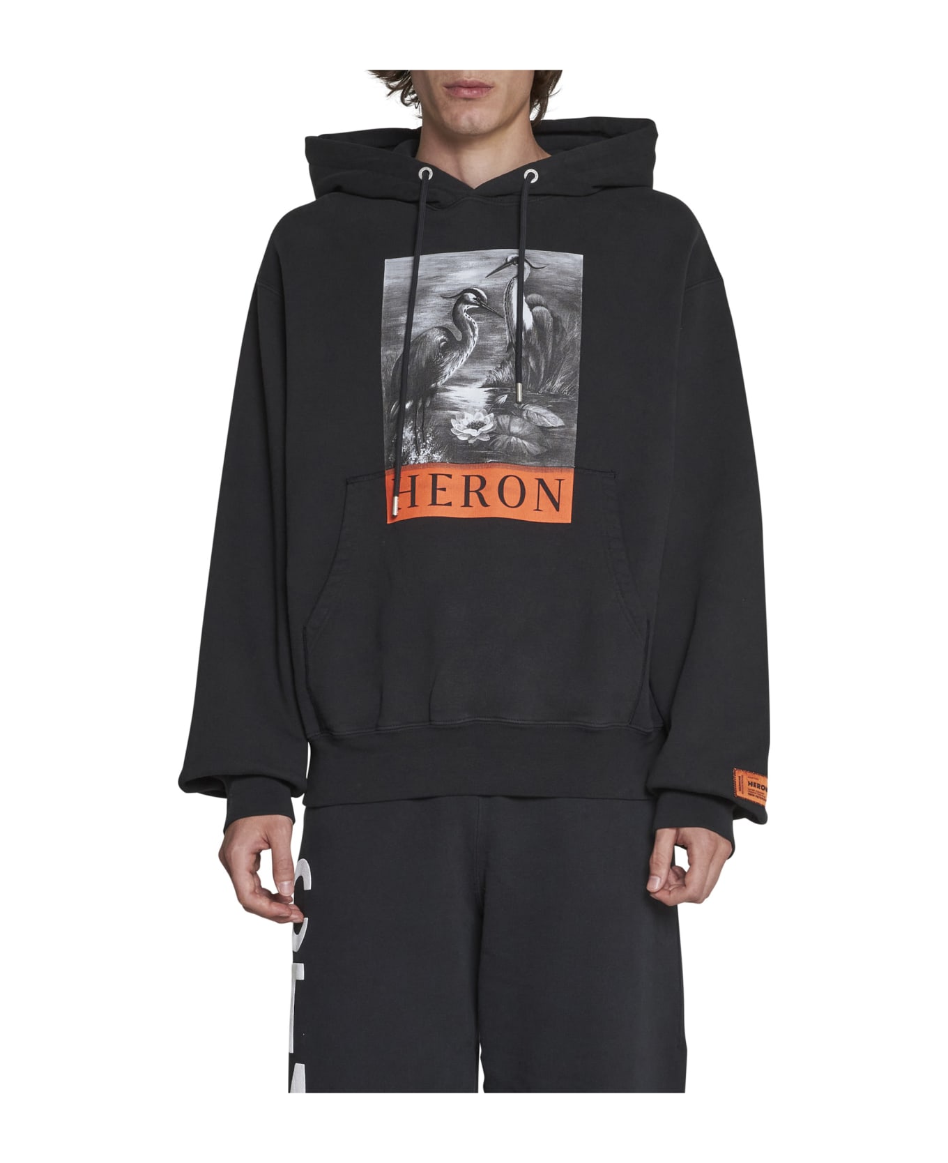 HERON PRESTON Hoodie With Print - Black/black