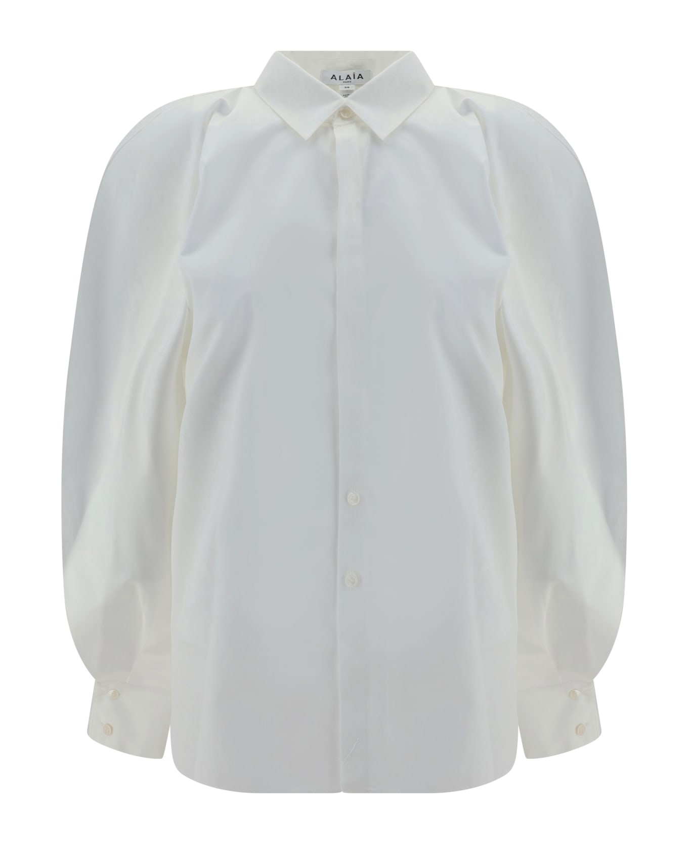 Alaia Cotton Round Shirt - Blanc