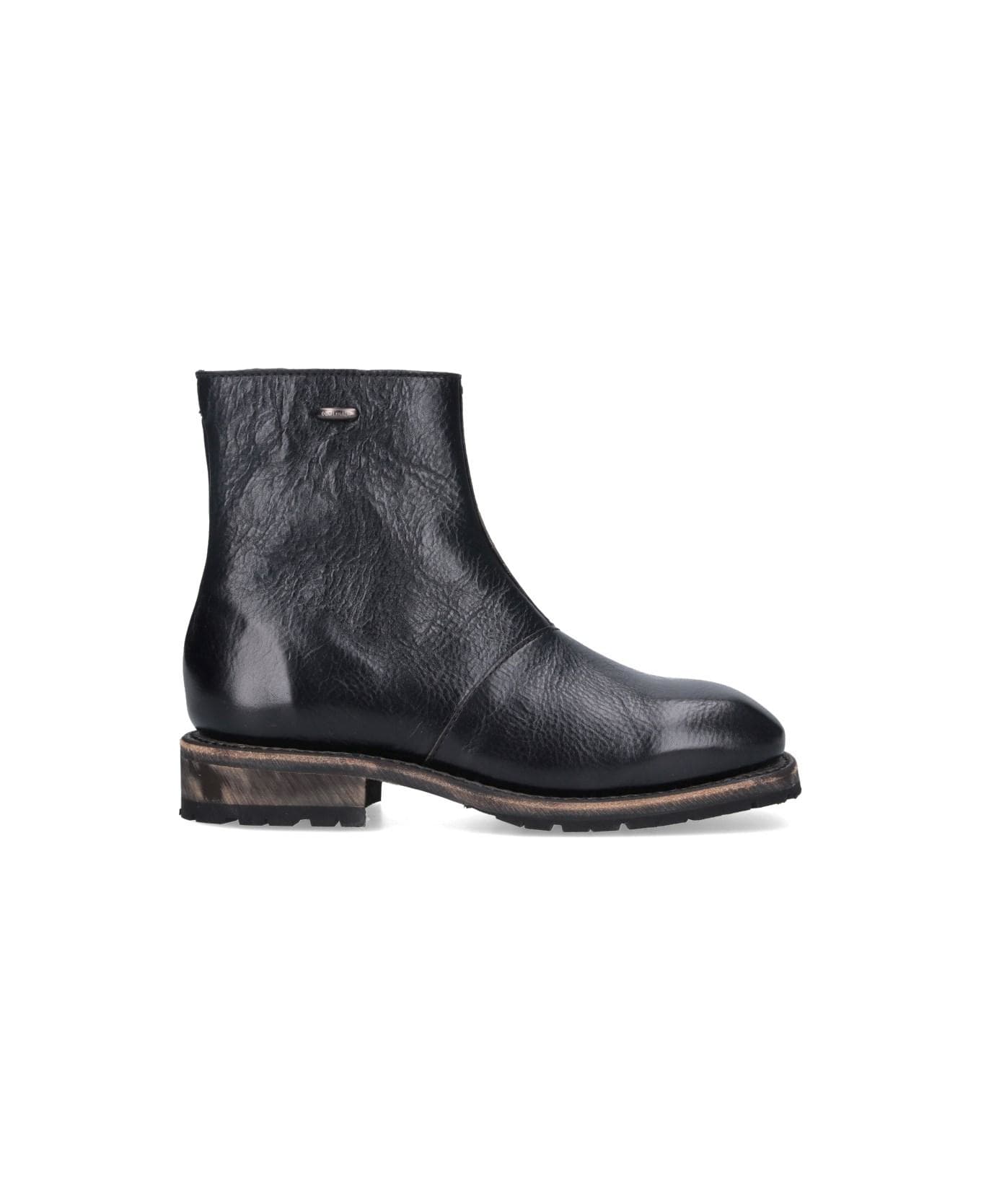 Our Legacy 'motore' Ankle Boots - Deep Black Leather