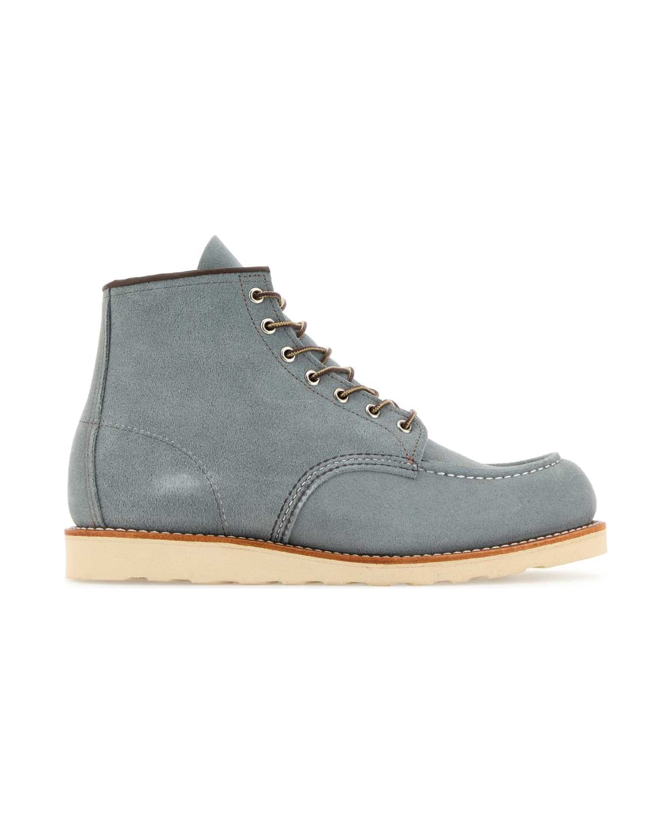 Red Wing Light Blue Suede Ankle Boots - DUSTYBLUEABILENE
