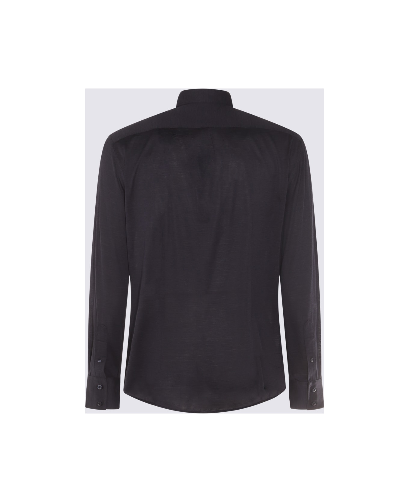 Brunello Cucinelli Black Silk Blend Shirt - Black