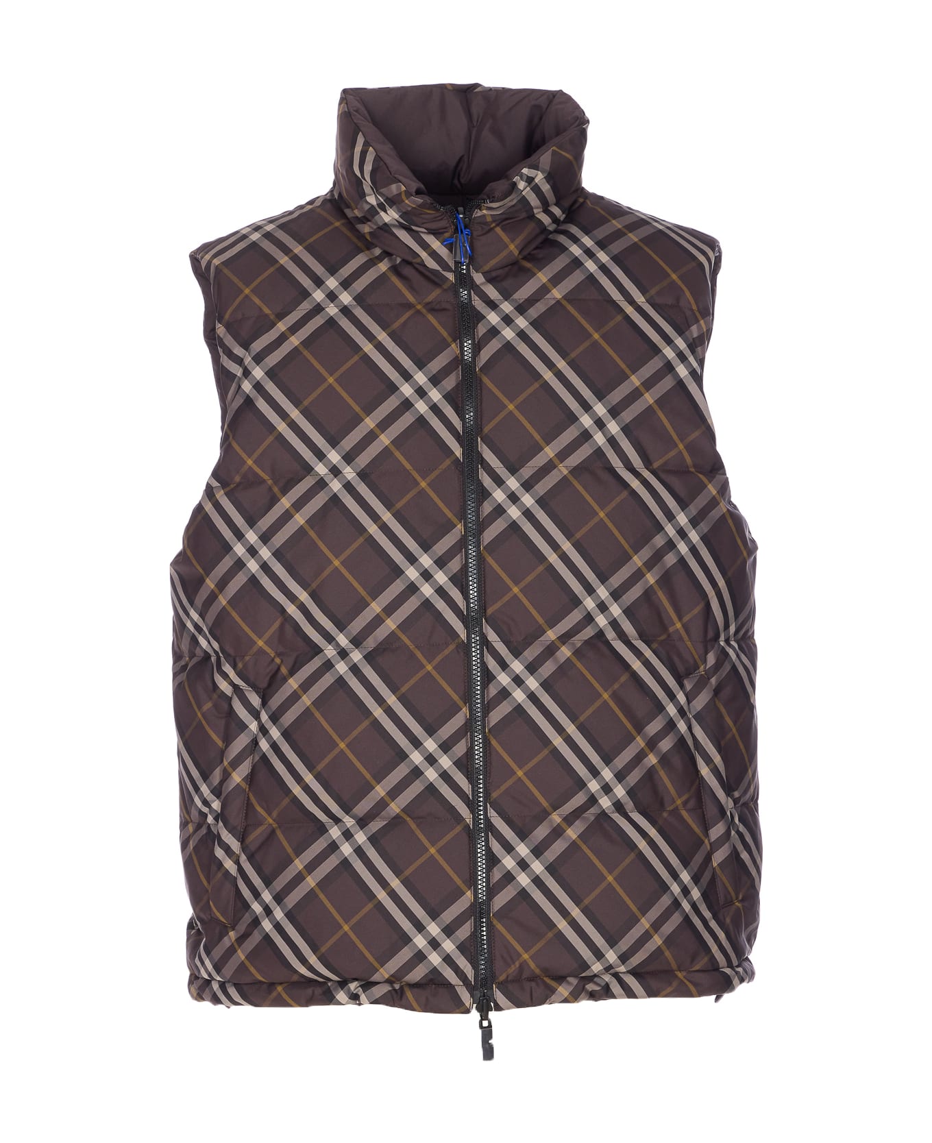 Burberry Check Reversible Padded Vest - Brown