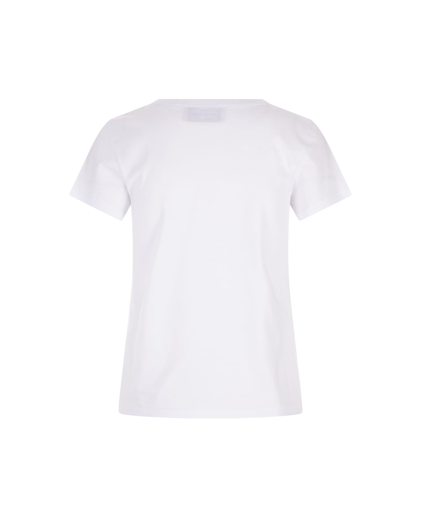 Alessandro Enriquez White T-shirt With Spaghetti Embroidery - Bianco