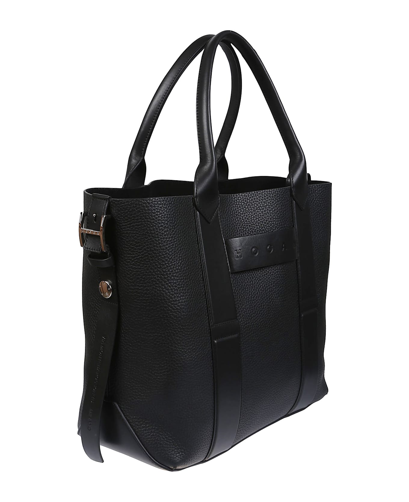 Hogan Medium Script Shopping Bag - Nero