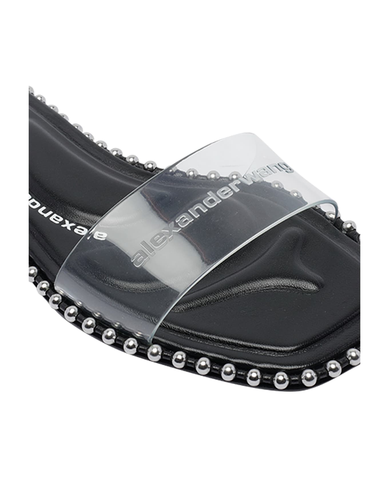 Alexander Wang Nia Ballchain Flat Sandals - Black