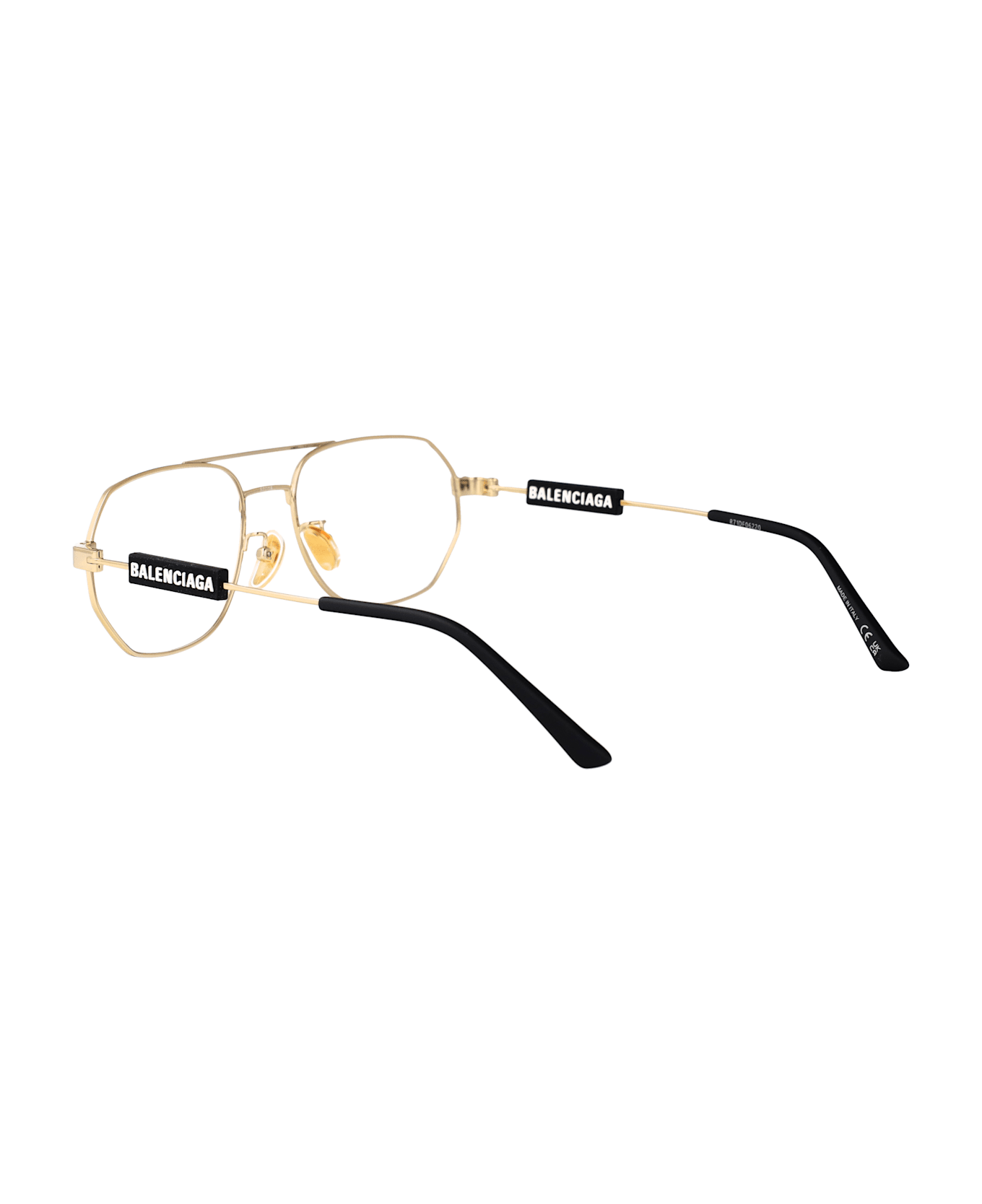 Balenciaga Eyewear Bb0117o Glasses - 003 GOLD GOLD TRANSPARENT