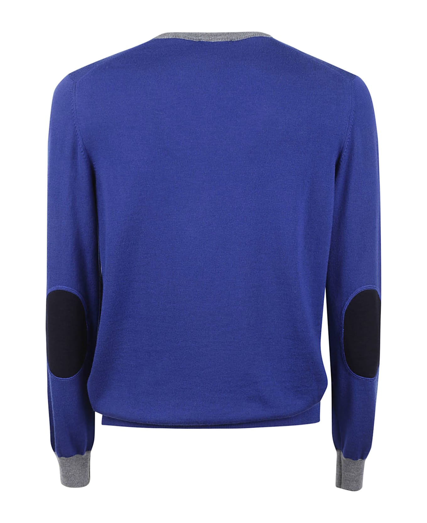 Fay Padded Shoulder Rib Trim Sweater - Azzure