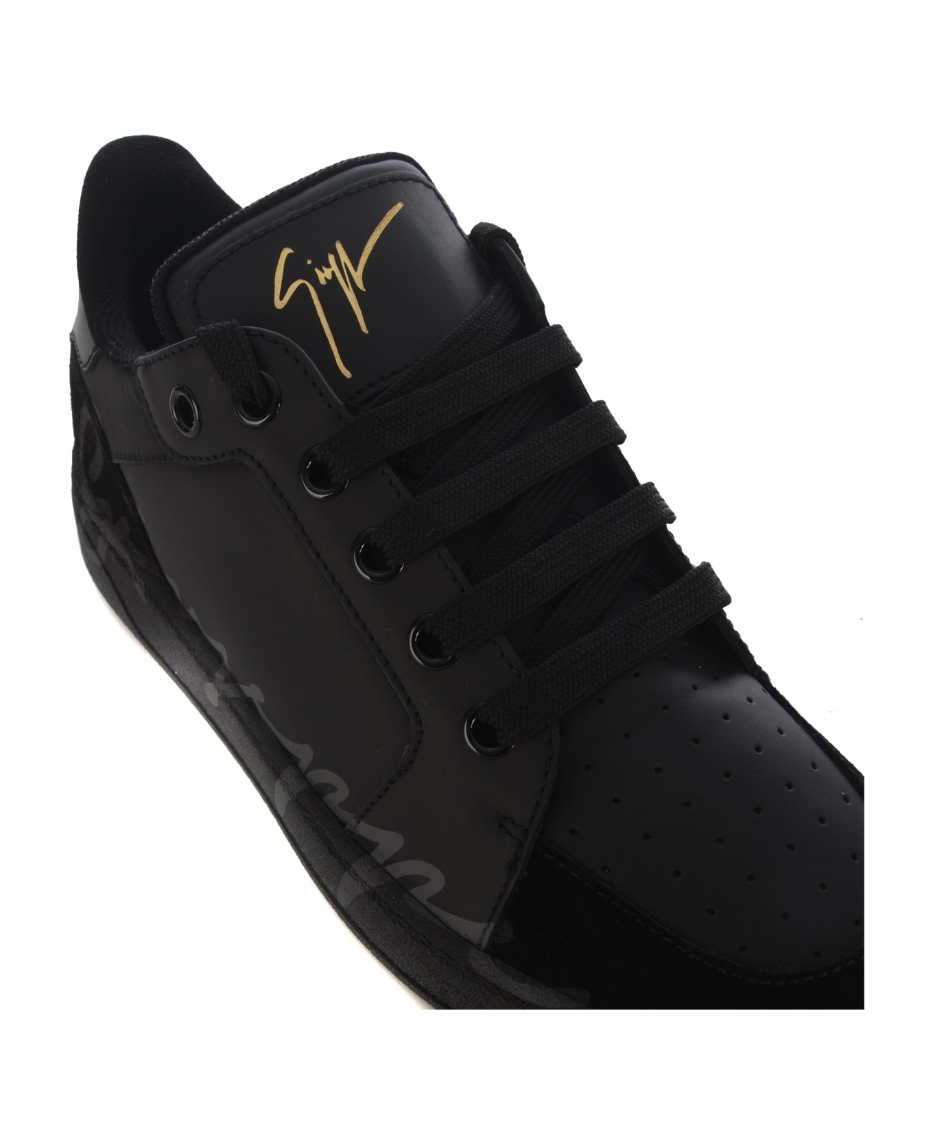 Giuseppe Zanotti Sneakers Giuseppe Zanotti "gz94" In Leather And Velvet - Nero スニーカー