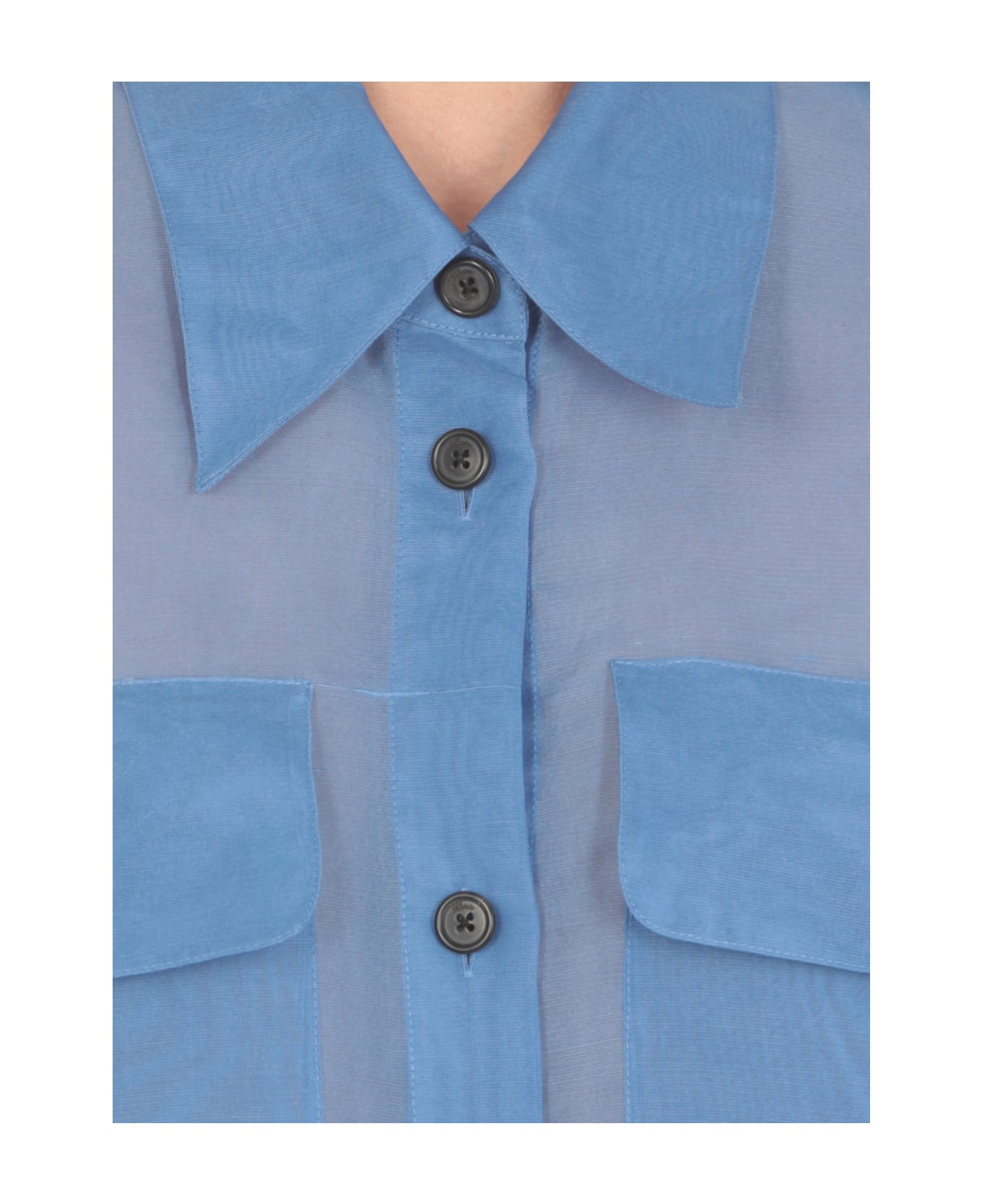 Khaite Silk Shirt - Blue