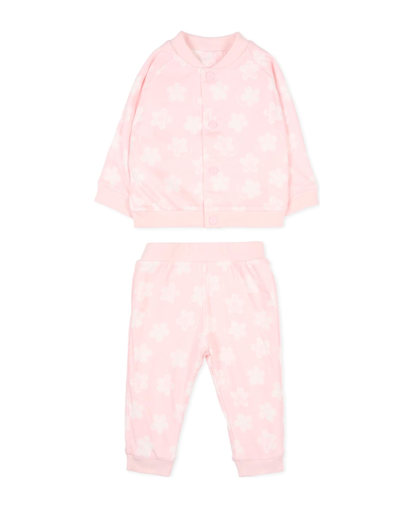 Marc Jacobs Pink Suit For Baby Girl With Flowers - Pink