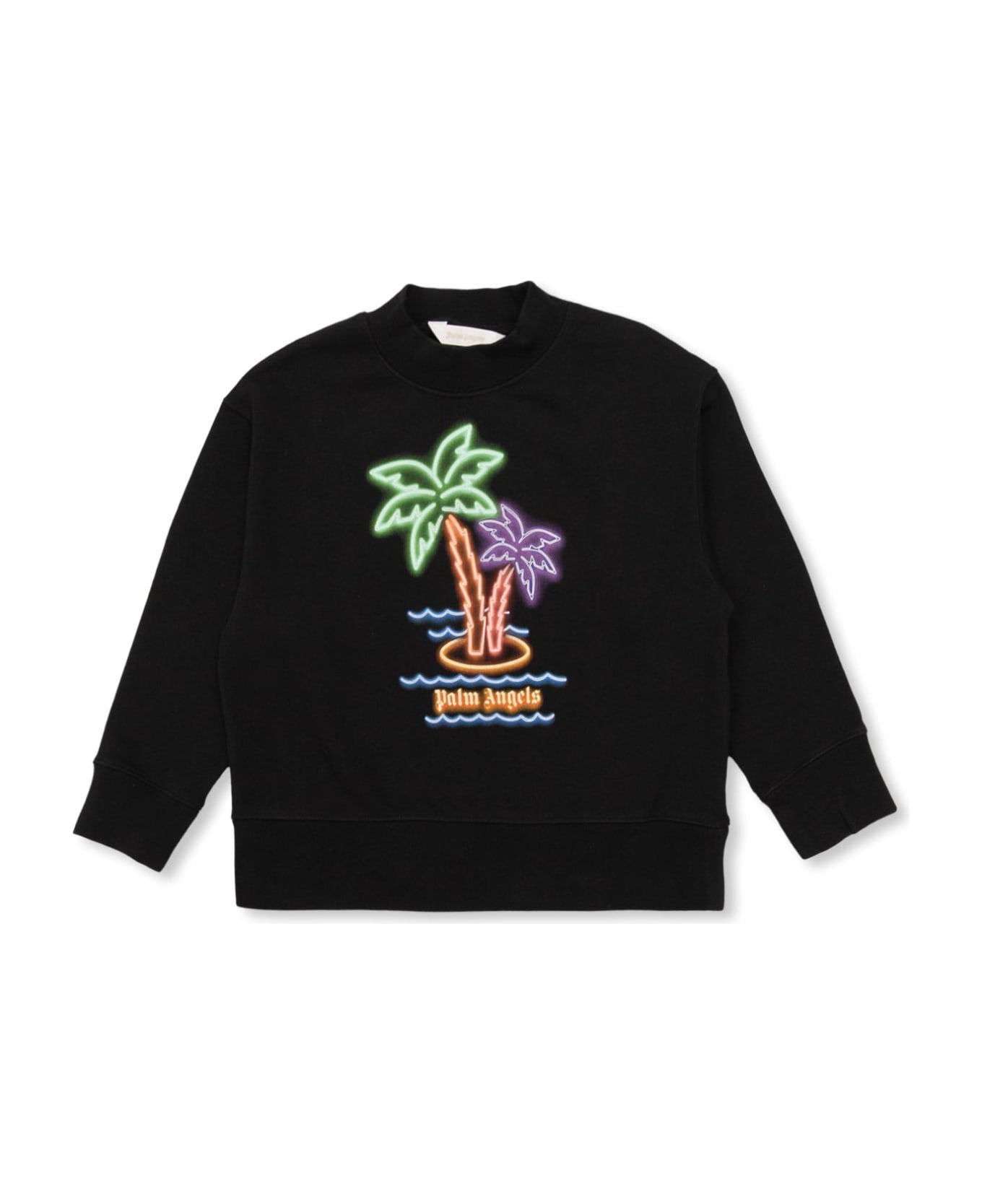 Palm Angels Kids Printed Sweatshirt - Black Mint ニットウェア＆スウェットシャツ