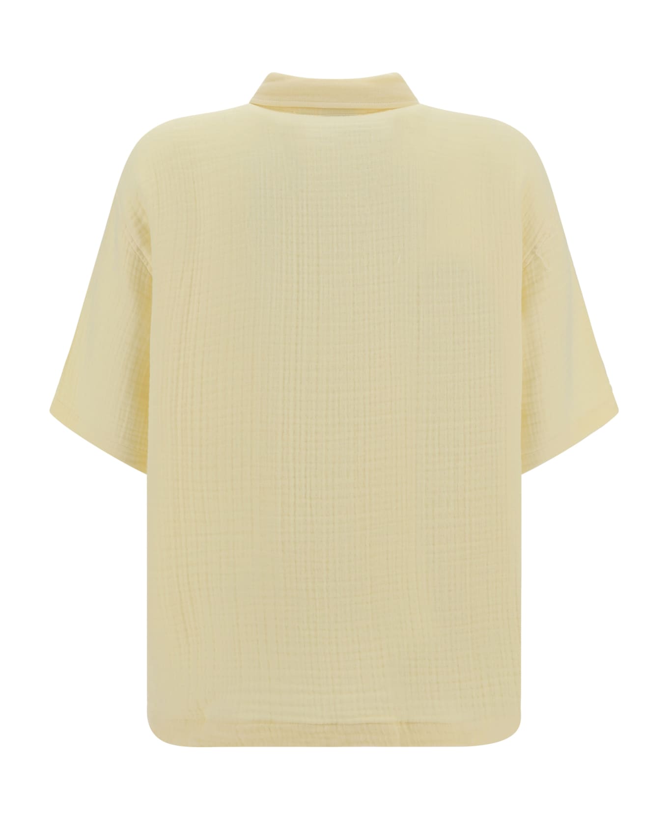 Daily Paper Enzi Seersucker Shirt - Icing Yellow