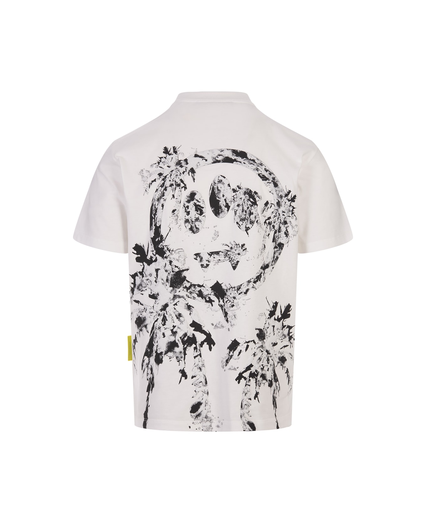Barrow White T-shirt With 3d Palm Tree Print - White