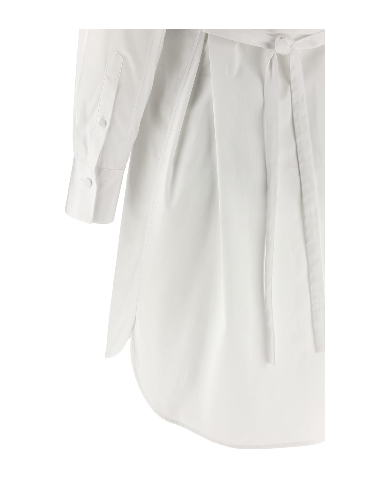 Alexander McQueen Tuxedo Chemisier Dress - OPTICALWHITE