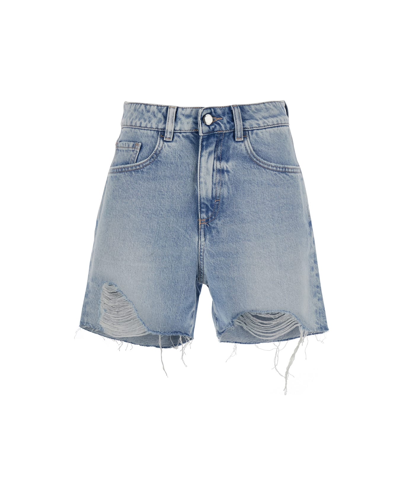 Icon Denim Straight Leg Jean - Medium Waist - Light blue