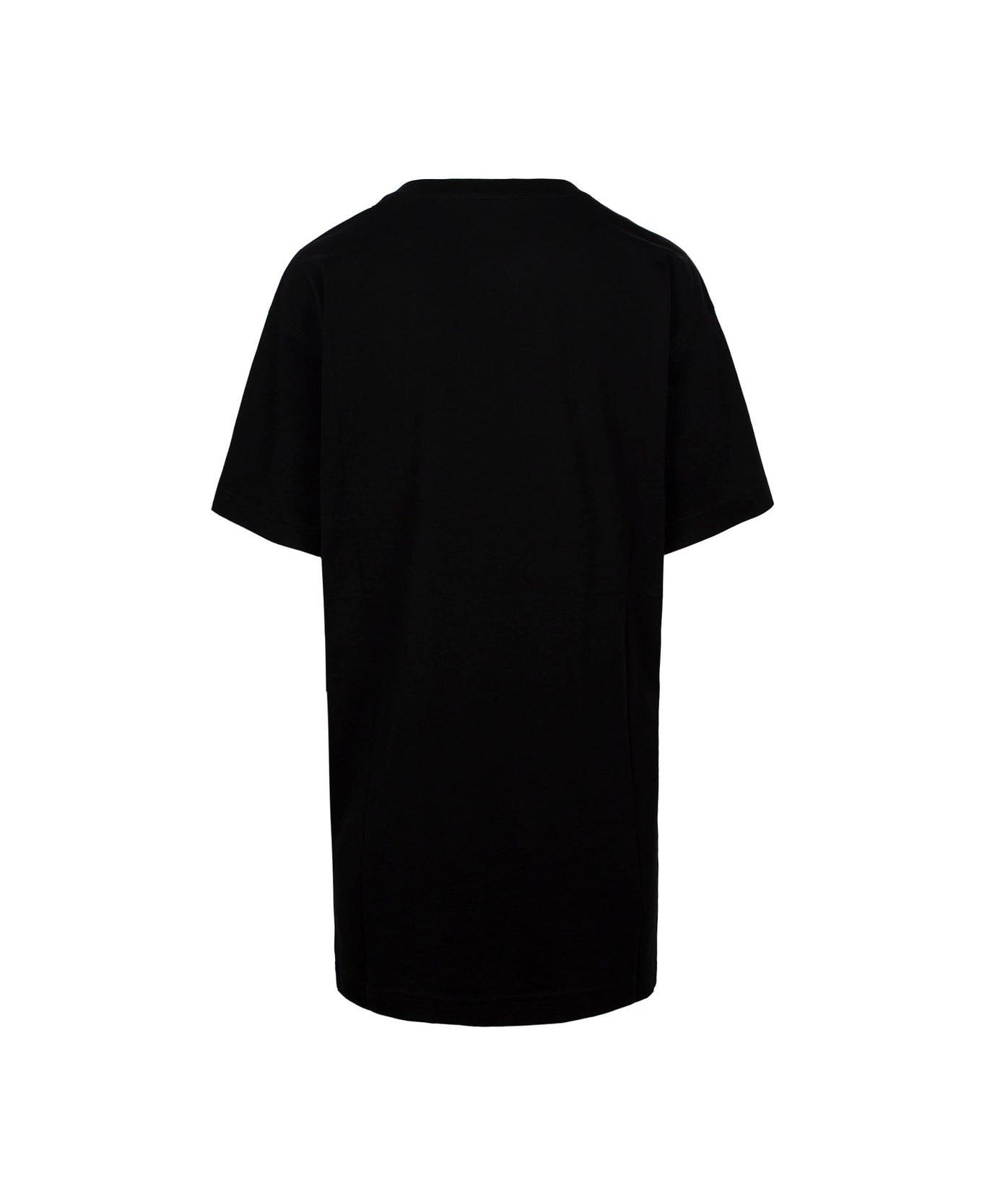 Moschino Teddy Bear Printed T-shirt Dress - Fantasia nero Tシャツ