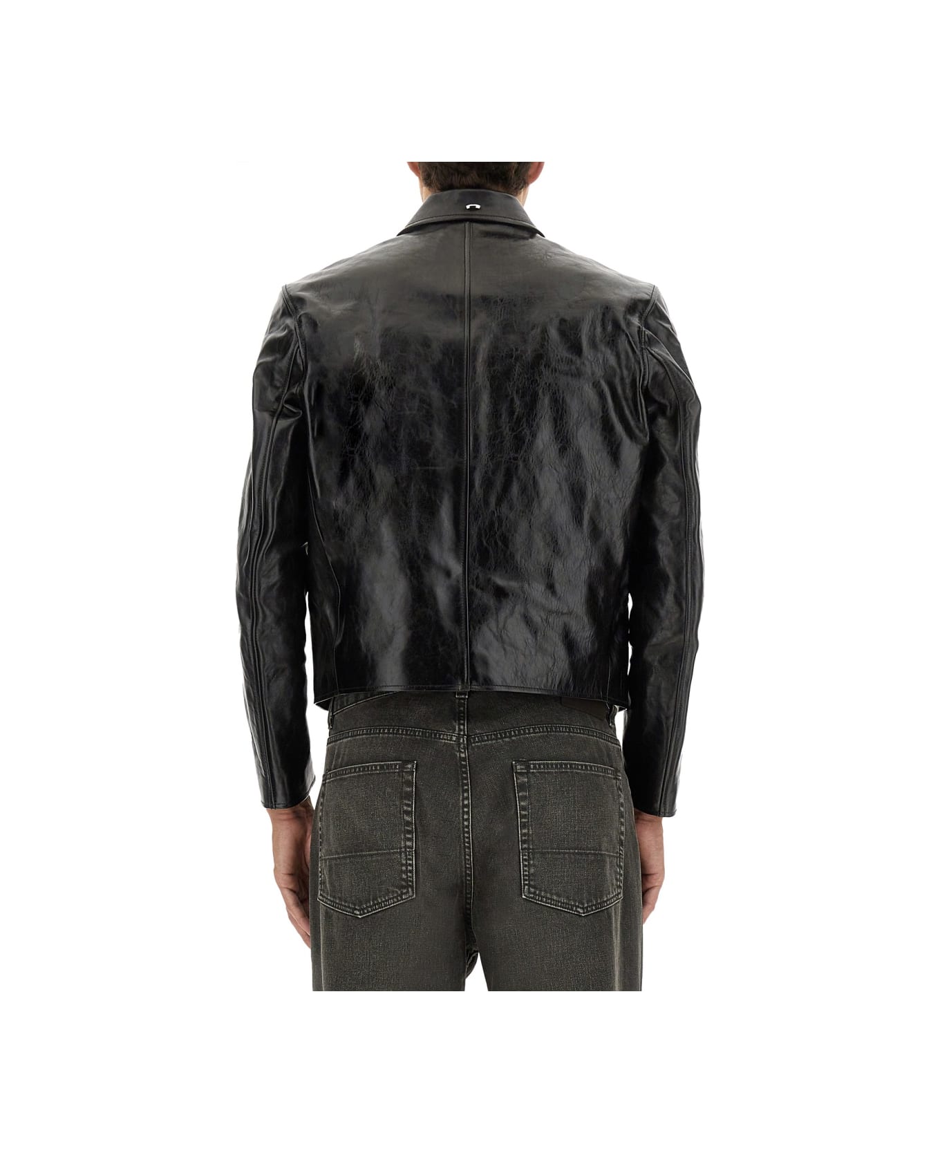 Our Legacy Mini Leather Jacket - BLACK