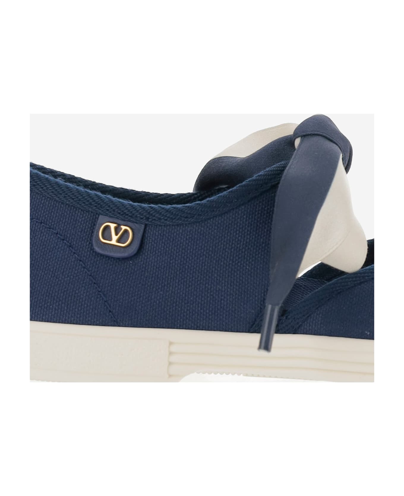 Valentino Garavani Bay By Bay Canvas Ballerina - Blue