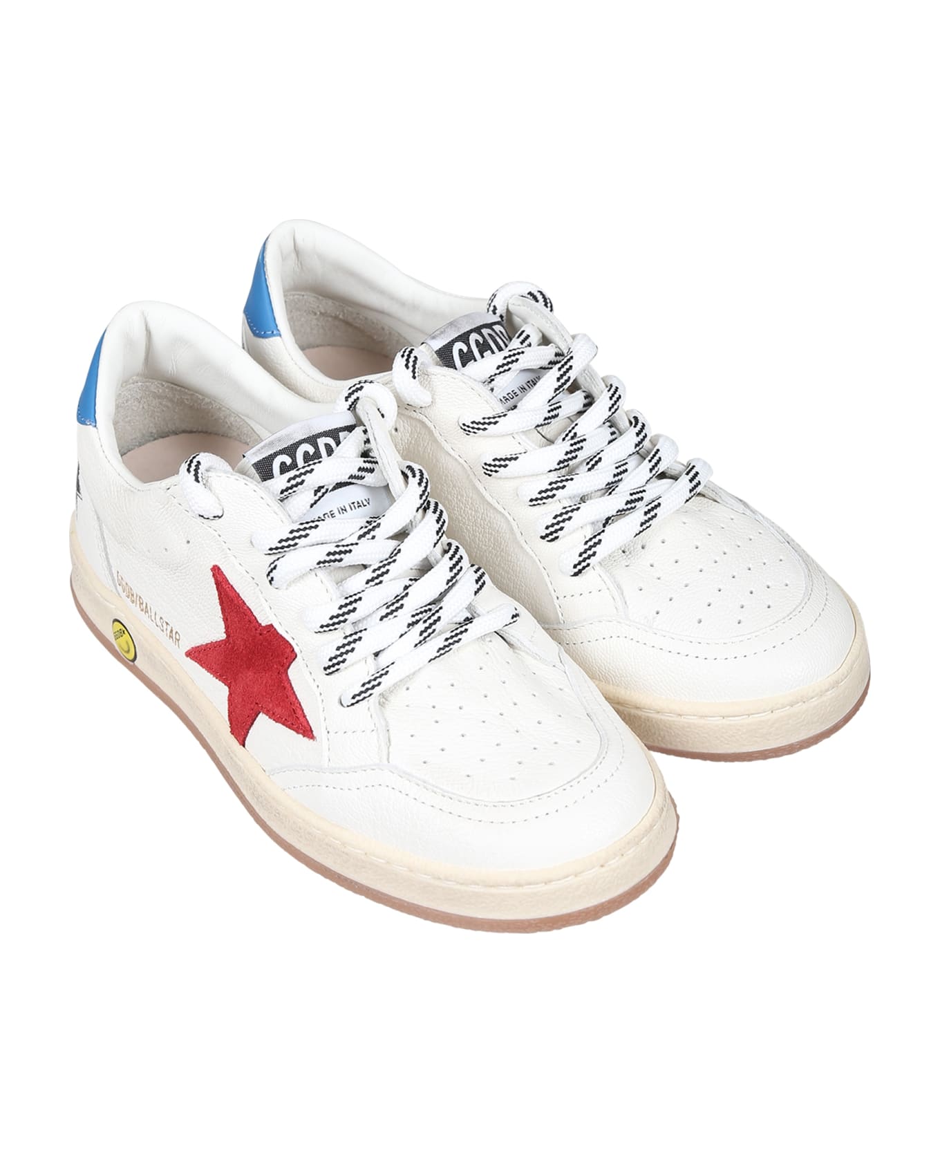 Golden Goose White Ball Star New Sneakers For Kids With Star - White