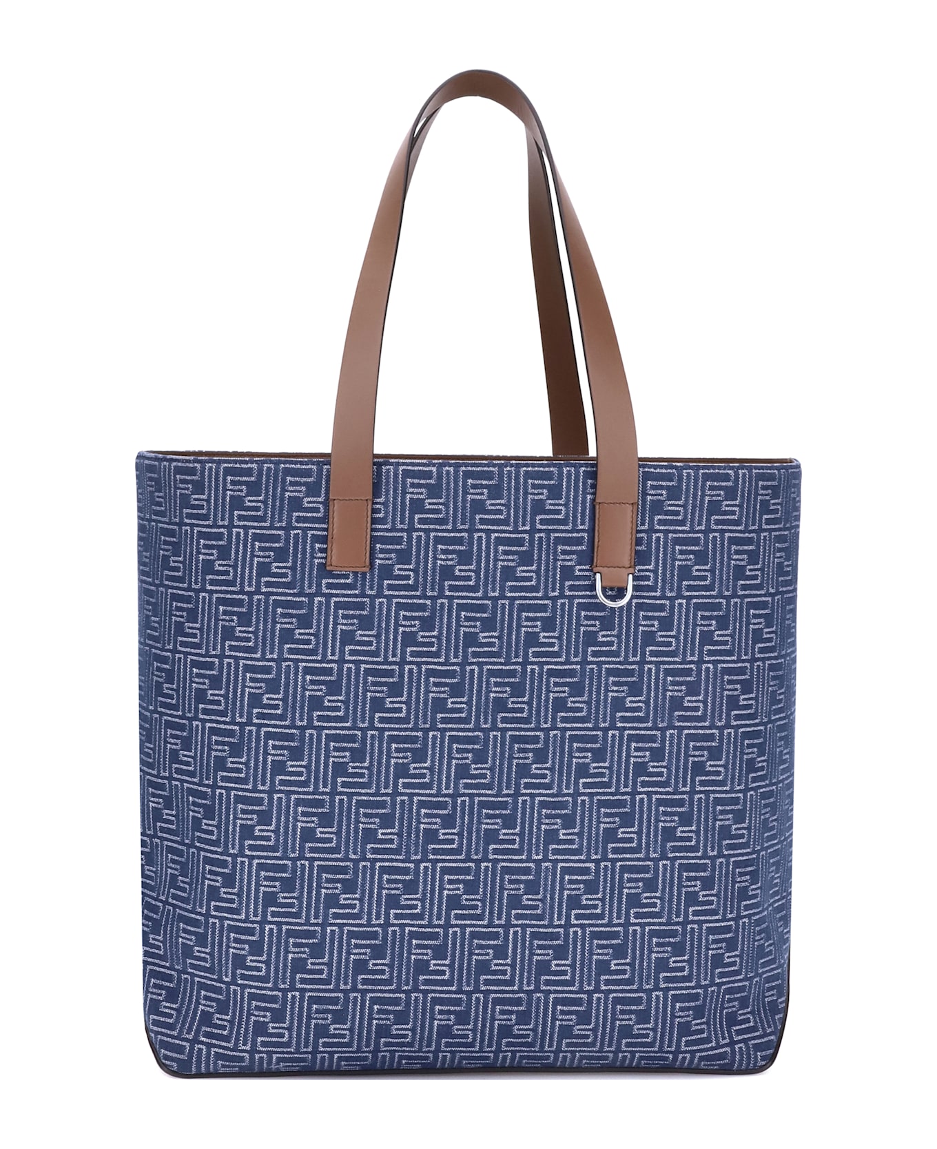 Fendi Embroderied Denim Tote Bag
