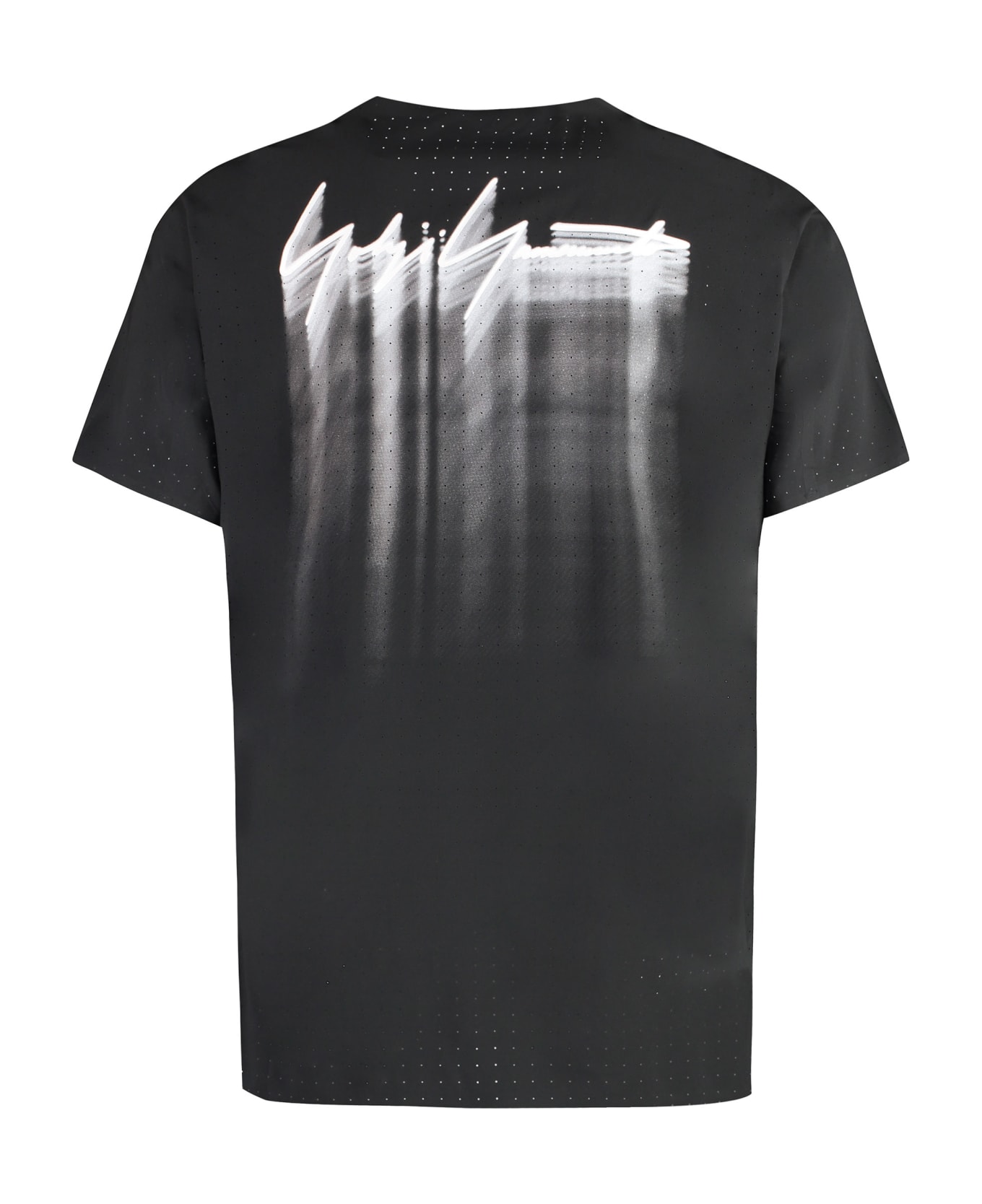 Y-3 Logo Printed Running T-shirt - black