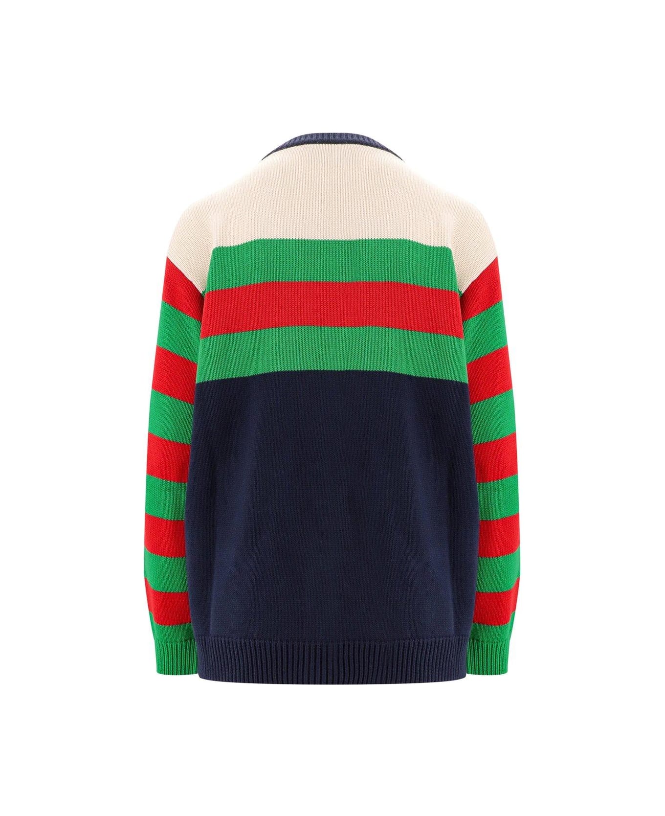 Gucci Striped Button-up Cardigan - MULTICOLOUR