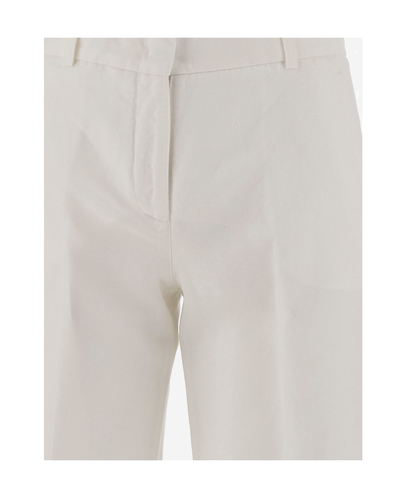 QL2 Linen And Cotton Pants - White