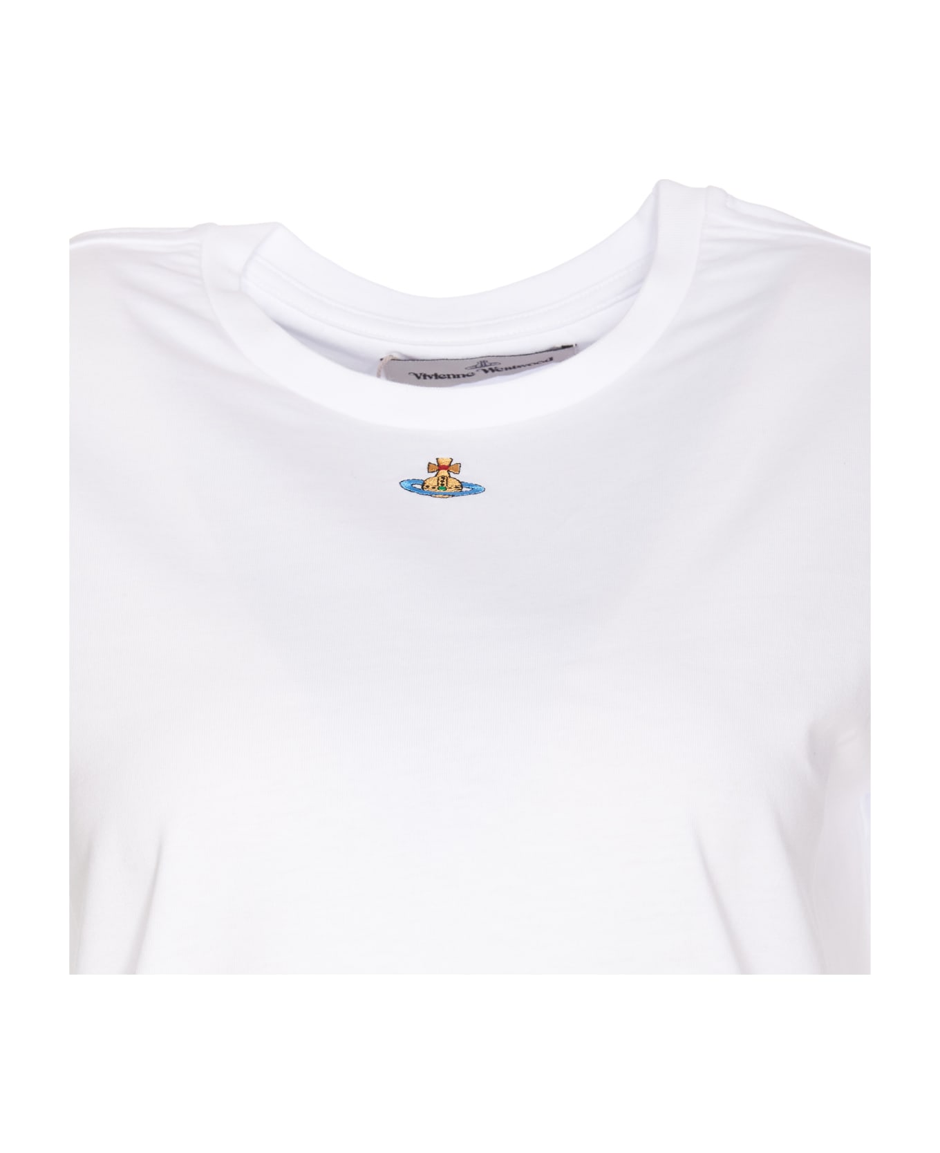 Vivienne Westwood Orb Peru' Logo T-shirt - White