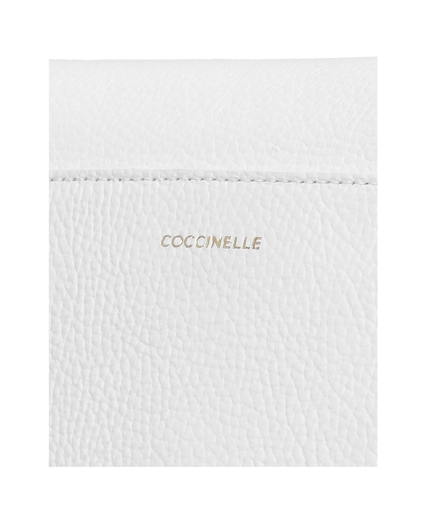 Coccinelle Binxie Medium Shoulder Bag - White トートバッグ