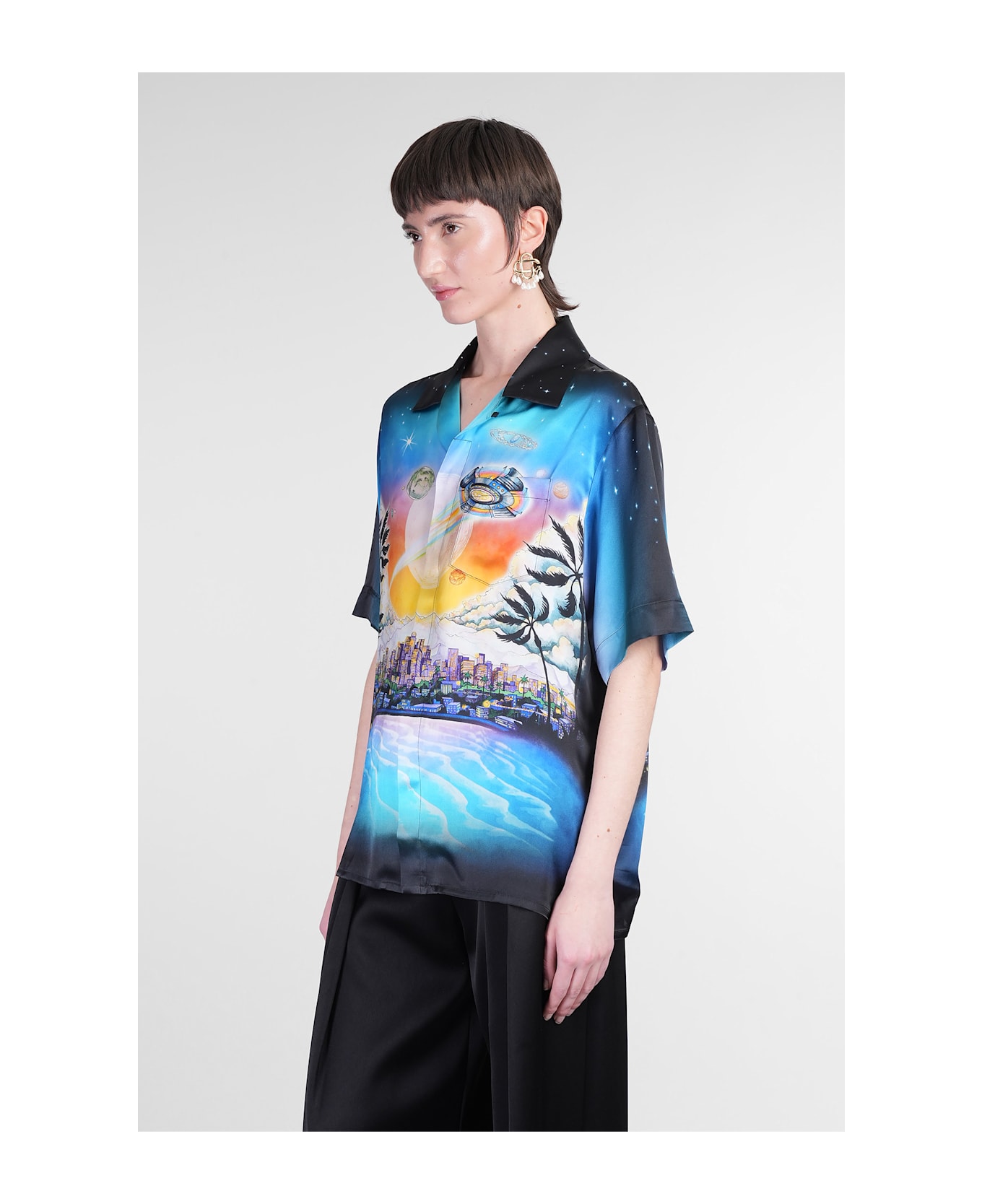 Casablanca Shirt In Multicolor Silk - multicolor