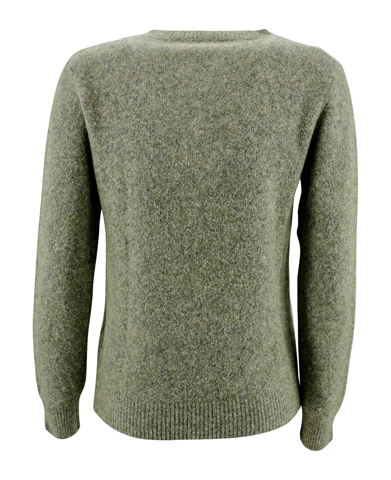 Kangra Crew-neck Wool Jumper - Militar green