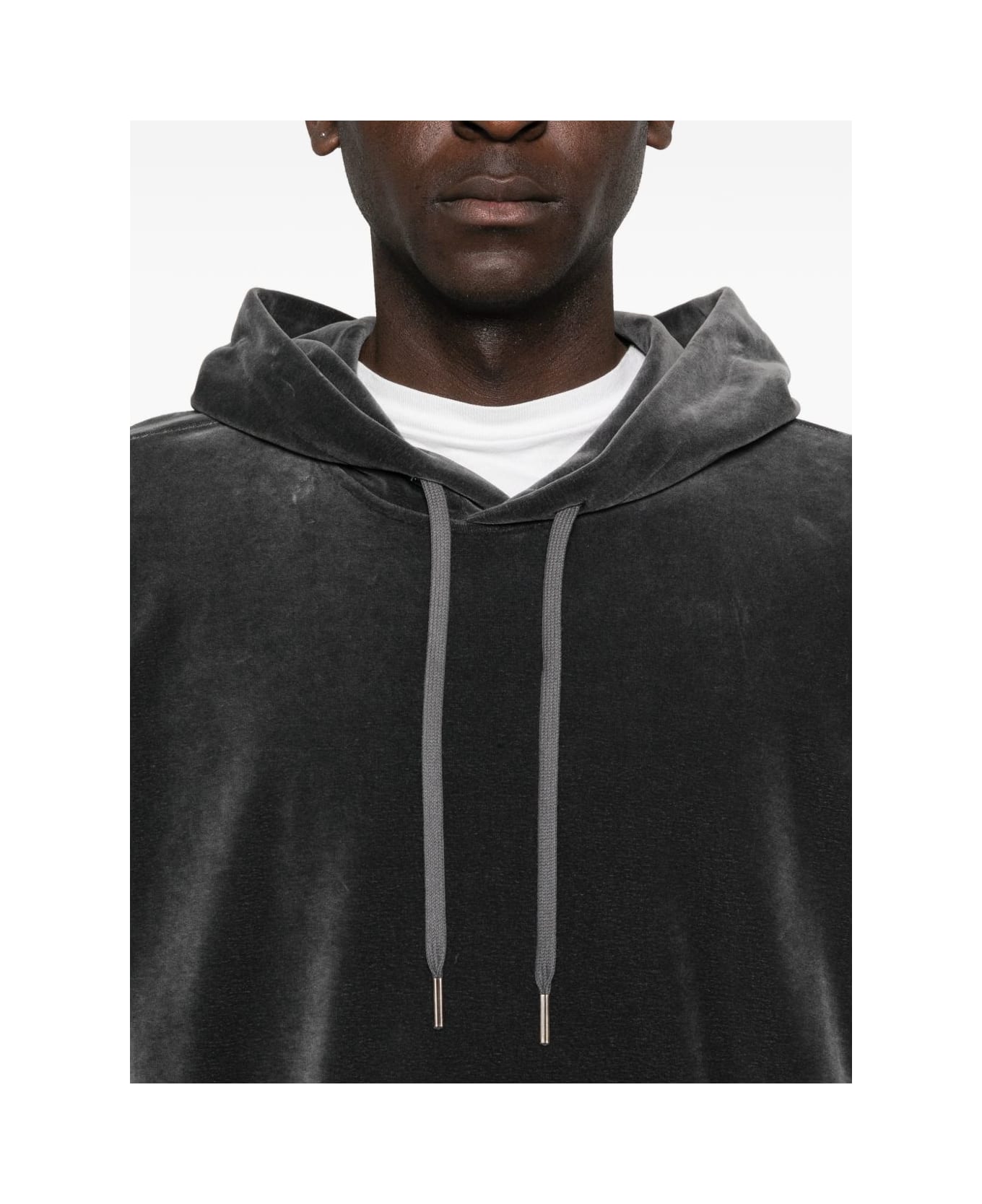 Tom Ford Velour Hoodie - Grey フリース