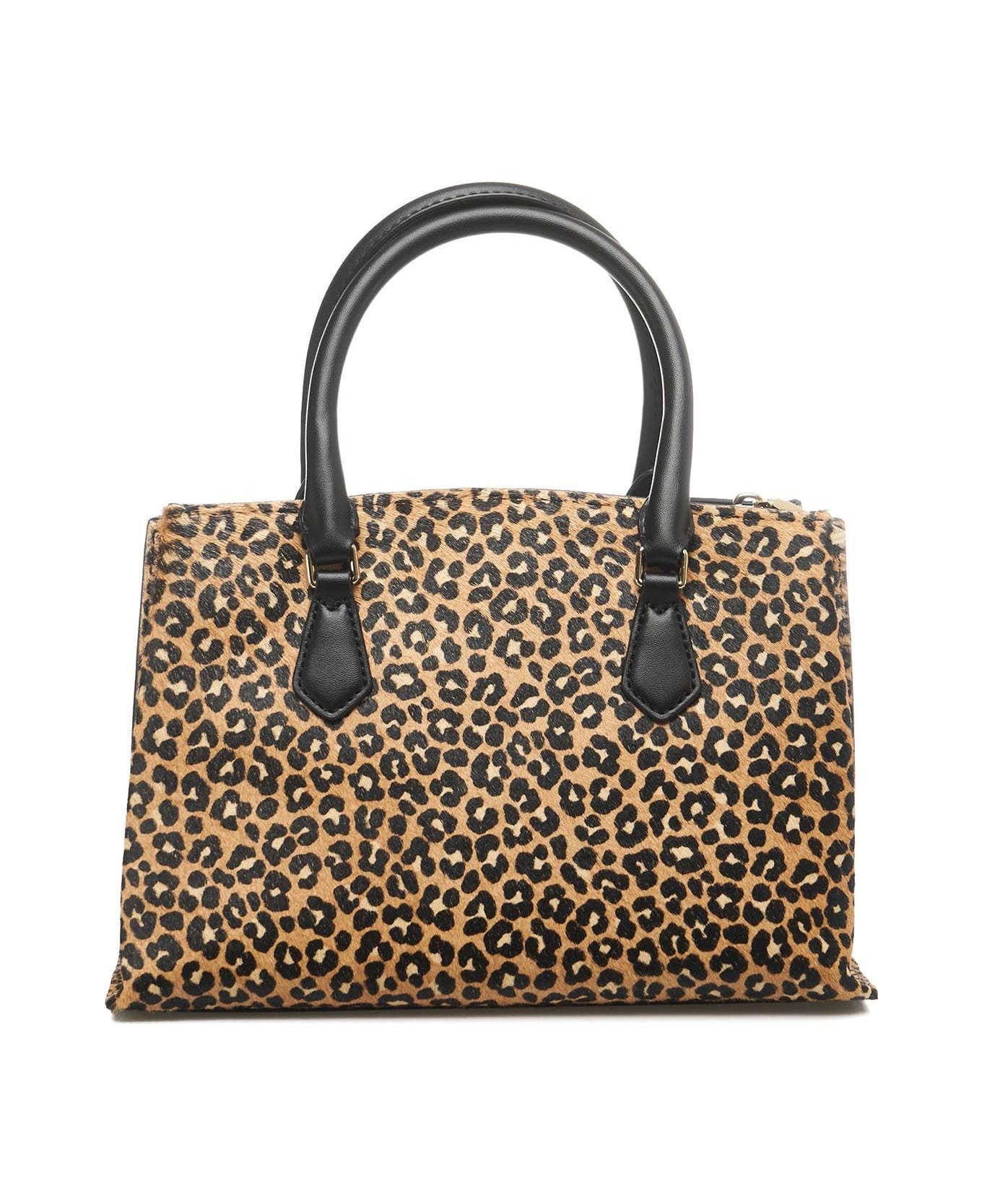 Michael Kors Collection Ruby Leopard Printed Small Tote Bag - Black Multi