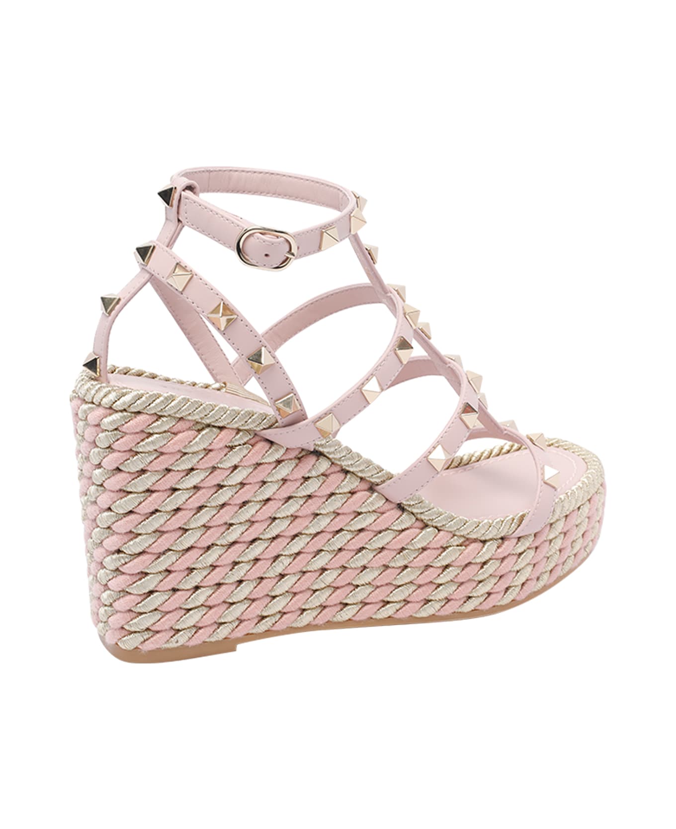Valentino Garavani Rockstud Wedged Sandals - Pink