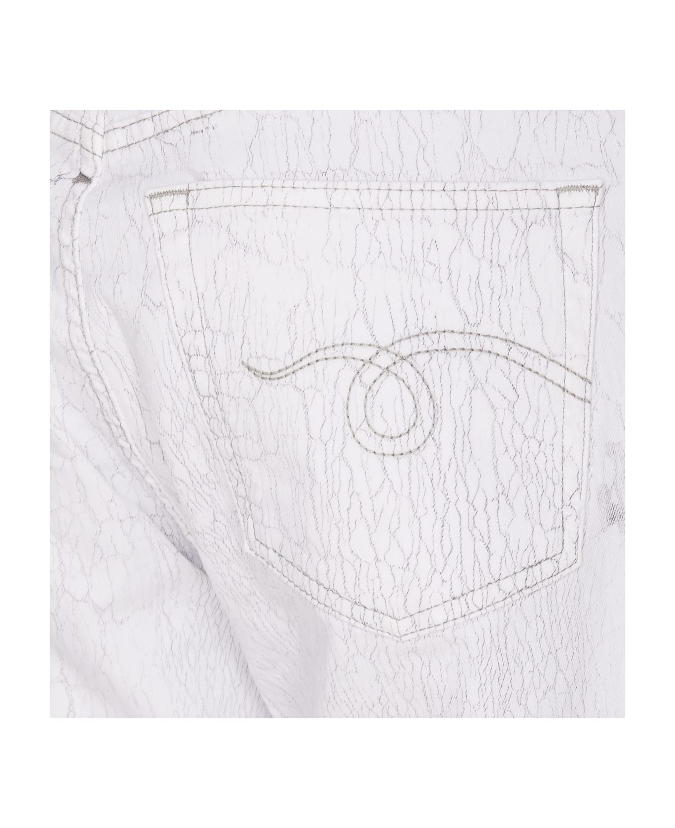 R13 Jane Jeans - WHITE/GREY