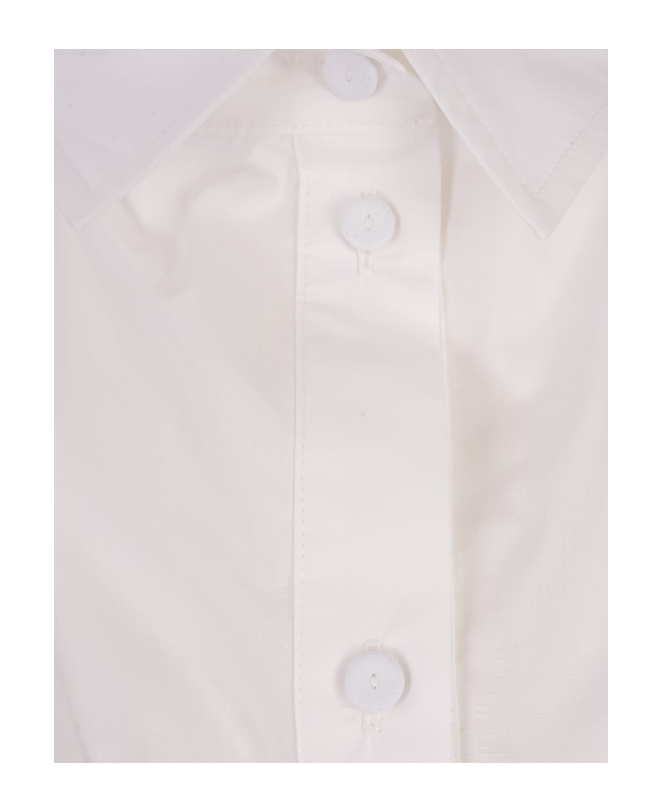 Alessandro Enriquez White Cotton Shirt With Knot - White