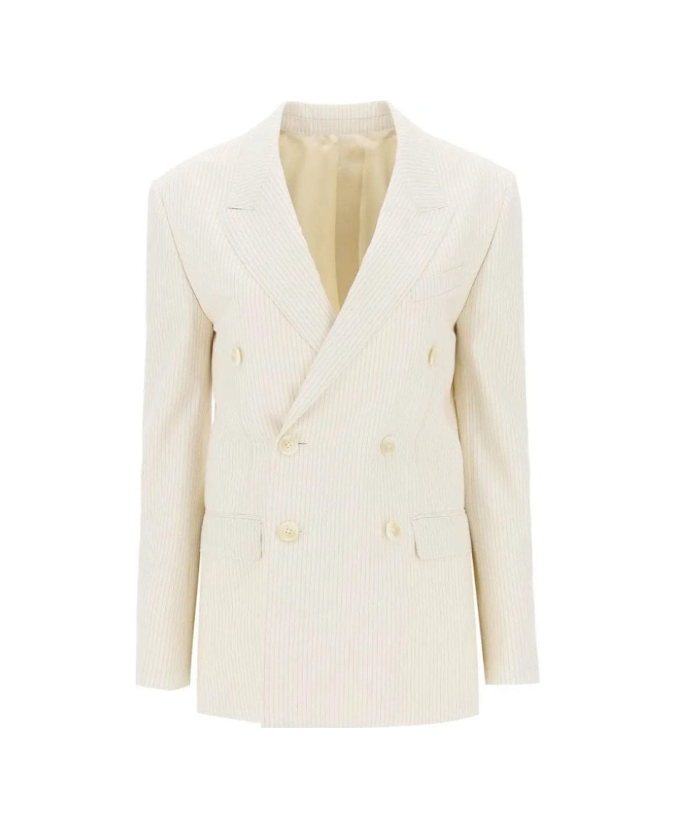 Celine Double-breasted Jacket - Beige