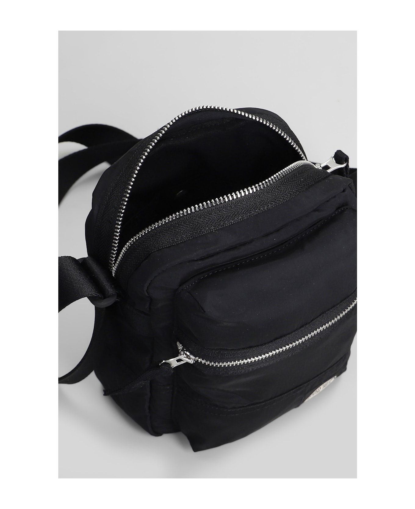 Stone Island Waist Bag In Black Polyamide - black